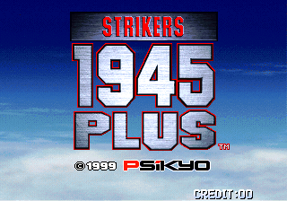 Strikers 1945 Plus Title Screen
